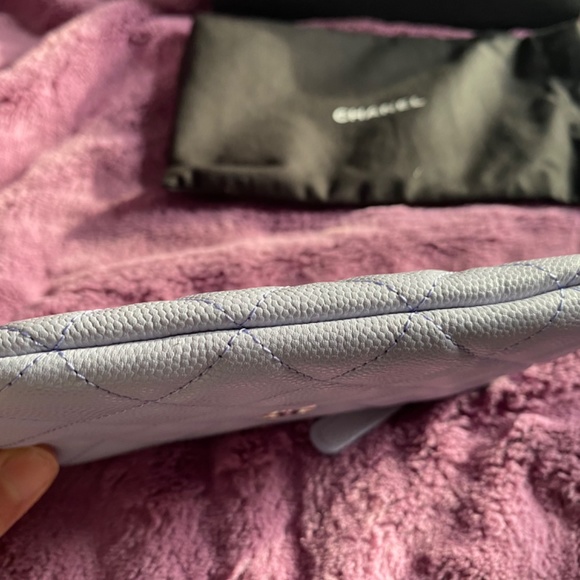 chanel quilted mini o case lilac caviar silver hardware 21k - Picture 8 of 8